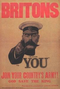 Sep 1914 - Kitchener's recruitment drive poster concentrating on the British sense of duty proved a huge success